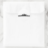 BOSTON Massachusetts USA City Skyline Silhouette Runder Aufkleber (Tasche)