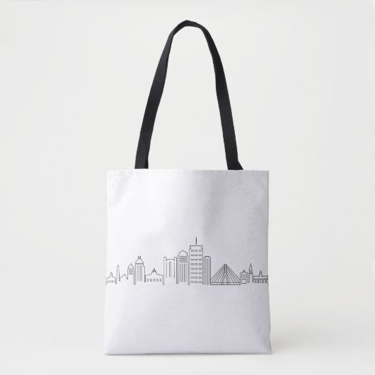 BOSTON Massachusetts USA City Skyline Silhouette Tasche (Vorderseite)