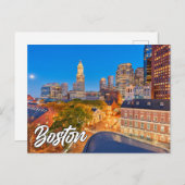 Boston, Massachusetts, USA Postkarte (Vorne/Hinten)