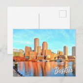 Boston, Massachusetts, USA Postkarte (Vorne/Hinten)