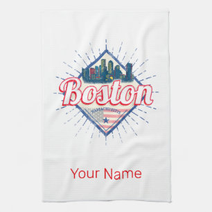 Boston Massachusetts Vereinigte Staaten Vintage US Geschirrtuch