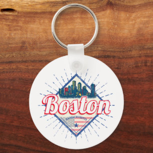 Boston Massachusetts Vereinigte Staaten Vintage US Schlüsselanhänger