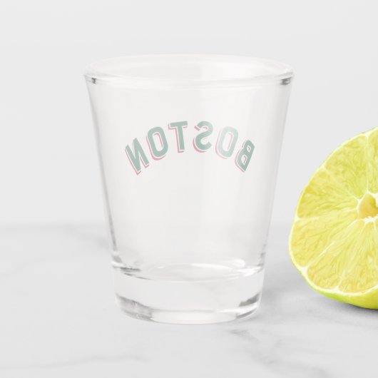 Boston, Massachusetts Vintag Arch Schnapsglas (Rückseite)