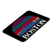 Boston Massachusetts Vintag Cityscape Foto Magnet (Linke Seite)
