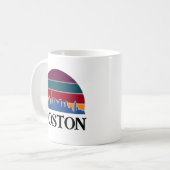 Boston Massachusetts Vintag Cityscape Kaffeetasse (Vorderseite Links)