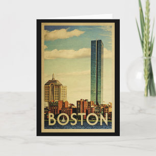 Boston Massachusetts Vintage Reise Karte