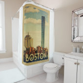 Boston Massachusetts Vintage Travel Duschvorhang (Beispiel)