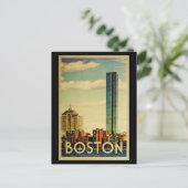 Boston Massachusetts Vintage Travel Postkarte (Stehend Vorderseite)