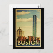 Boston Massachusetts Vintage Travel Postkarte (Vorne/Hinten)