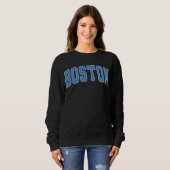 Boston Massachusetts Vintage Uni Style Sweats Sweatshirt (Vorne ganz)