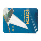 Boston Massachusetts Vintages Flugplakat Magnet (Horizontal)