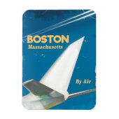 Boston Massachusetts Vintages Flugplakat Magnet (Vertikal)