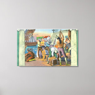 Boston, MassachusettsBoston Tee-Party-Szene Leinwanddruck