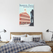Boston, MassachusettsFaneuil Hall View Leinwanddruck (Insitu (Schlafzimmer))