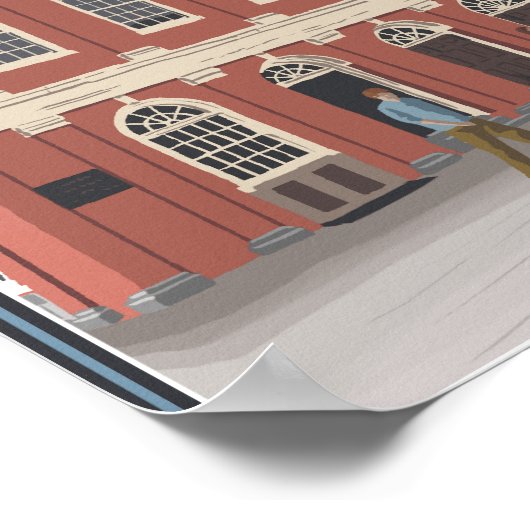 Boston, MassachusettsFaneuil Hall View Poster (Ecke)