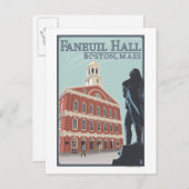 Boston, MassachusettsFaneuil Hall View Postkarte (Vorne/Hinten)