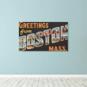 Boston, MassachusettsGroße Buchstabenszenen Leinwanddruck (Insitu (Holzboden))