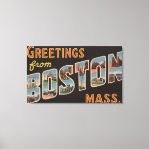 Boston, MassachusettsGroße Buchstabenszenen Leinwanddruck
