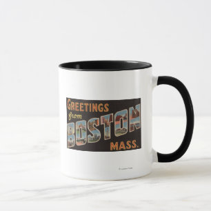 Boston, MassachusettsLarge Buchstabe-Szenen 3 Tasse