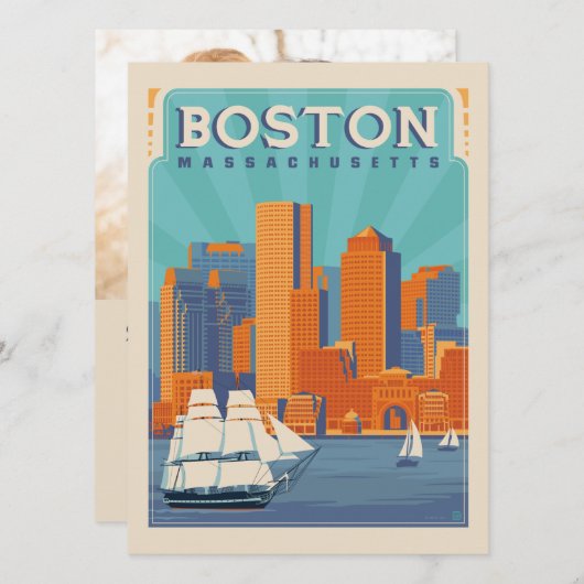 Boston, Massachussetts | SAVE THE DATE - FOTO (Vorne/Hinten)