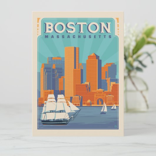 Boston, Massachussetts | SAVE THE DATE - FOTO (Stehend Vorderseite)