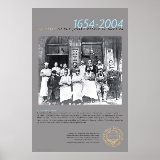 Boston Matzo Baking Co Poster (Vorne)