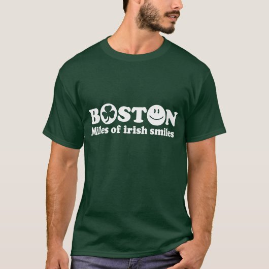 boston Meilen irischen Lächelns T-Shirt (Vorderseite)