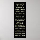 Boston Metro - Subway Sign Art - Redline Poster (Vorne)