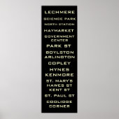 Boston Metro - Untergrundbahn - Zeichen der Kunst Poster (Vorne)