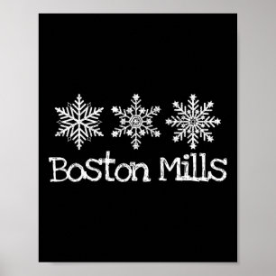 Boston Mills Ohio Ski Ski Skifahren Winterschneefa Poster