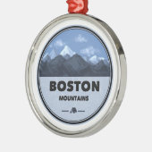 Boston Mountains Arkansas Camping Ornament Aus Metall (Links)