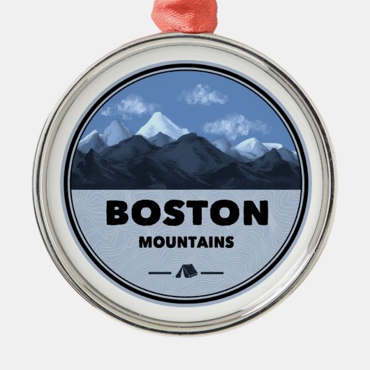 Boston Mountains Arkansas Camping Ornament Aus Metall (Vorne)