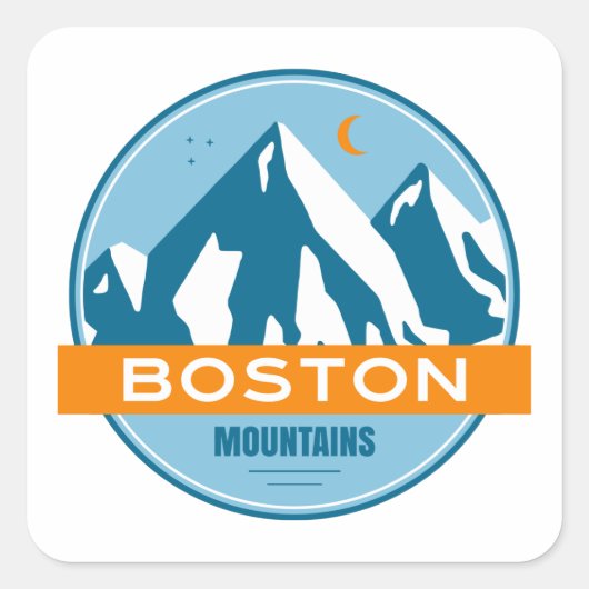 Boston Mountains Arkansas Quadratischer Aufkleber (Vorderseite)