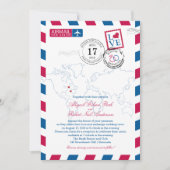 Boston nach Bermuda Wedding Airmail Einladung (Vorderseite)