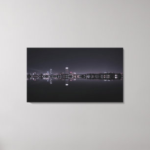 Boston nachts leinwanddruck