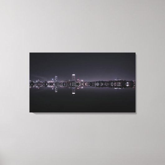 Boston nachts leinwanddruck (Vorderseite)