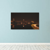 Boston nachts leinwanddruck (Insitu (Holzboden))