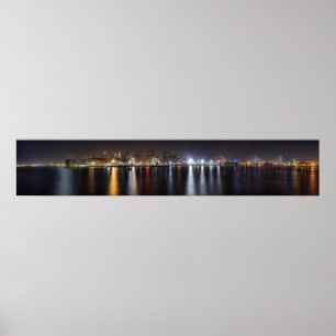 Boston-NachtSkyline Poster