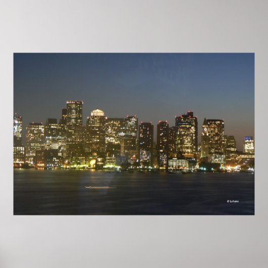 Boston Night Sky Poster (Vorne)