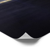 Boston Night Skyline Poster (Ecke)