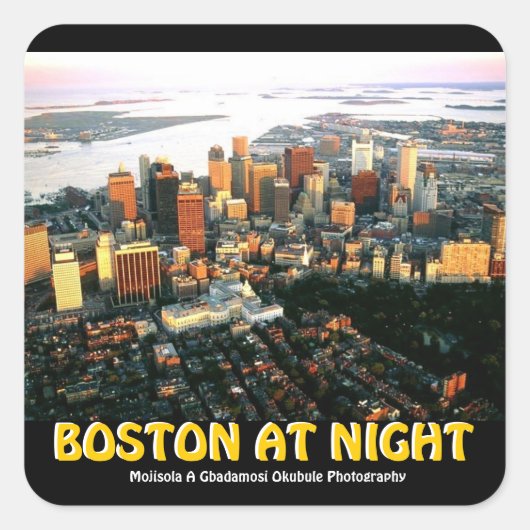 Boston @ Nite Sticker By Mojisola A Gbadamosi Okub (Vorderseite)