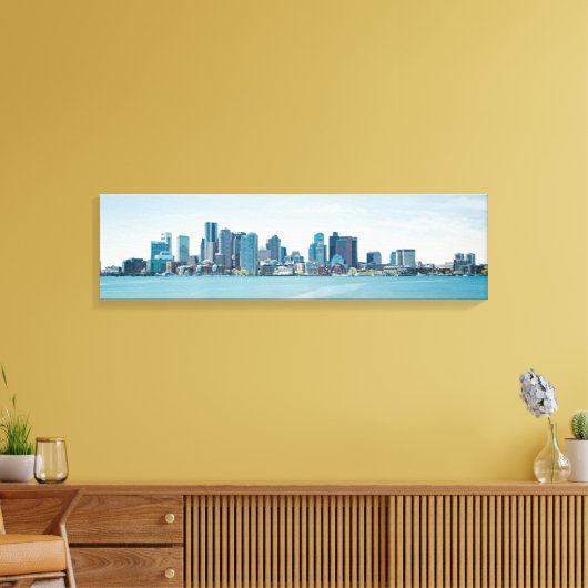 Boston Panorama Skyline Hafen Aussicht Canvas Prin Leinwanddruck (Insitu (Wohnzimmer))