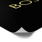 Boston - Panoramablick in der Nacht Poster (Ecke)