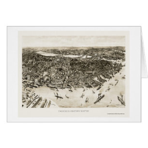 Boston, panoramische Karte MAs - 1905