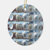 Boston-Parabolantenne-Internet Keramik Ornament (Links)