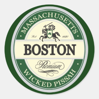 Boston - Pissah Runder Aufkleber