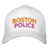 Boston Police bestickt Funny Hat Bestickte Baseballkappe (Vorderseite)