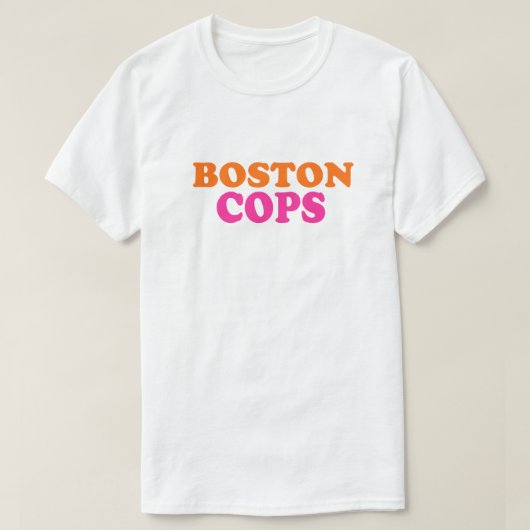 Boston Polizeibeamte Cops T-Shirt (Design vorne)