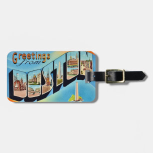 Boston Postcard Gepäckstück Gepäckanhänger