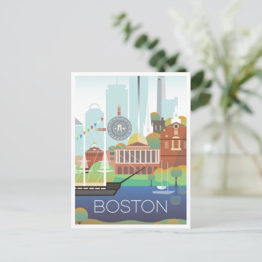 Boston Postcard Postkarte (Stehend Vorderseite)